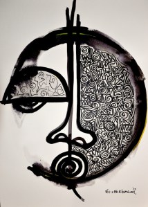 Contrition with one eye open 30x22